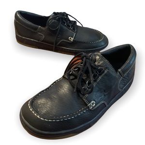Nike Black Leather‎ Boat Shoes  Mens sz 9